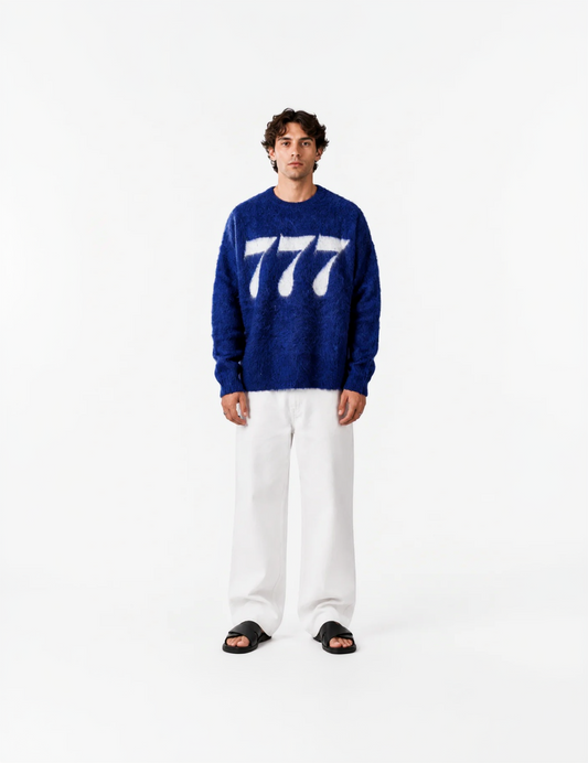 777 MOHAIR SWEATER ROYAL BLUE